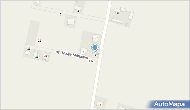 Mórkowo, Osiedle Nowe Mórkowo, 14, mapa Mórkowo