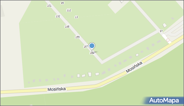 Mościenica, Osiedle Świerkowe, 184, mapa Mościenica