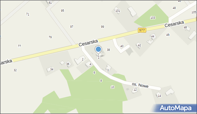 Moszczenica, Osiedle Nowe, 1, mapa Moszczenica