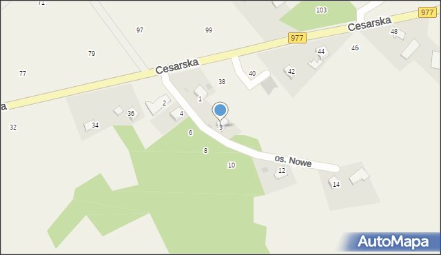 Moszczenica, Osiedle Nowe, 3, mapa Moszczenica