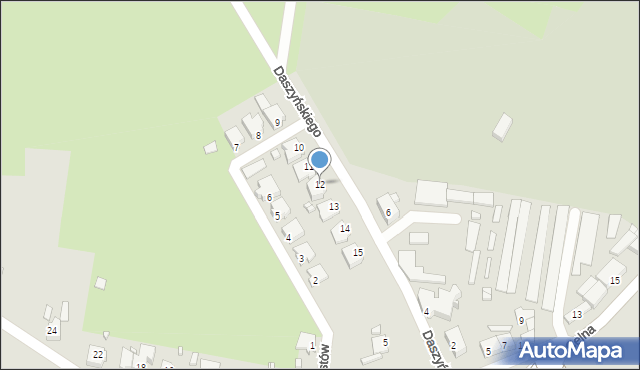 Myślibórz, Osiedle Piastów, 12, mapa Myślibórz