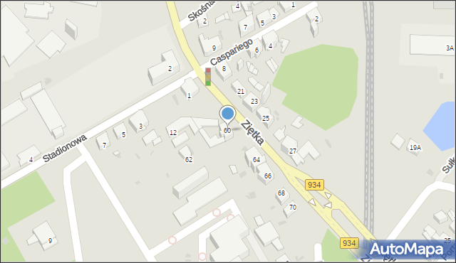 Mysłowice, Oświęcimska, 60, mapa Mysłowice