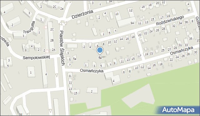 Mysłowice, Osmańczyka Edmunda, 5a, mapa Mysłowice