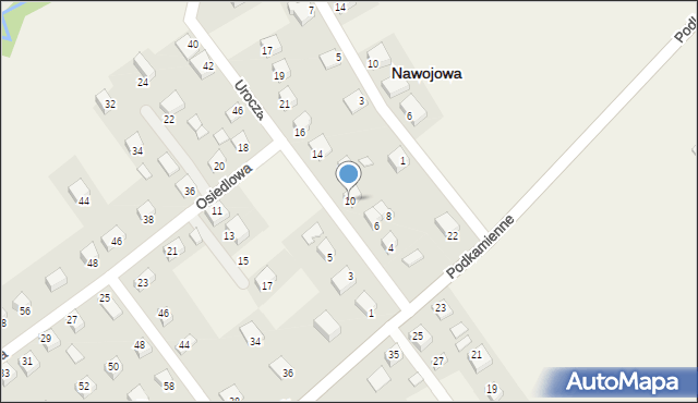 Nawojowa, Osiedlowa, 10, mapa Nawojowa