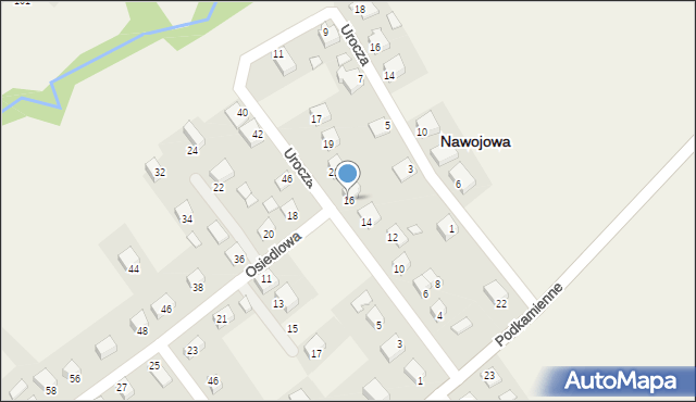 Nawojowa, Osiedlowa, 16, mapa Nawojowa