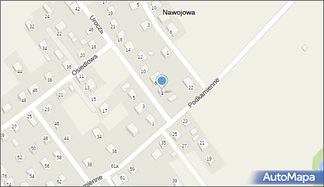 Nawojowa, Osiedlowa, 4, mapa Nawojowa