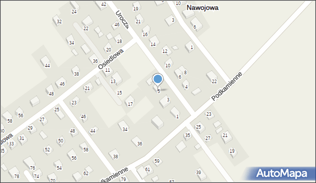 Nawojowa, Osiedlowa, 5, mapa Nawojowa