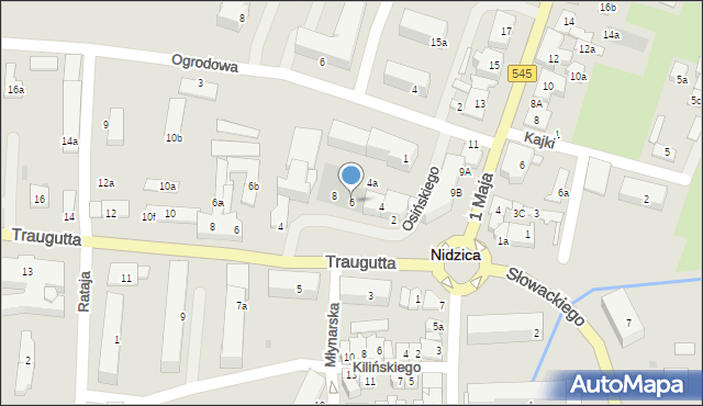 Nidzica, Osińskiego, 6, mapa Nidzica