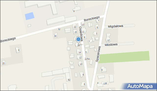 Nieborów, Osiedlowa, 16, mapa Nieborów