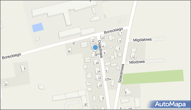 Nieborów, Osiedlowa, 18, mapa Nieborów