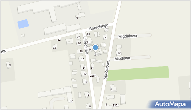 Nieborów, Osiedlowa, 7, mapa Nieborów
