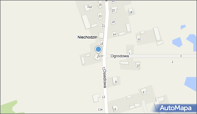 Niechodzin, Osiedlowa, 17, mapa Niechodzin