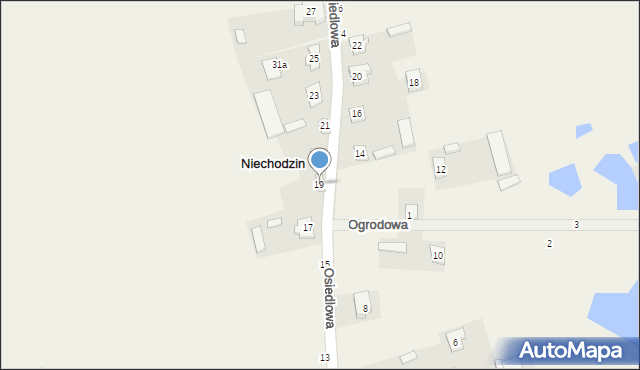 Niechodzin, Osiedlowa, 19, mapa Niechodzin