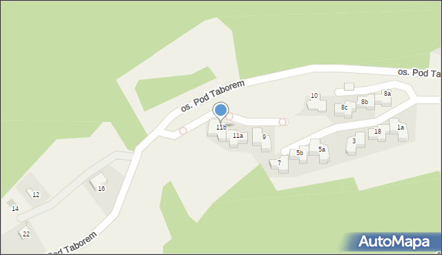 Niedzica, Osiedle Pod Taborem, 11b, mapa Niedzica