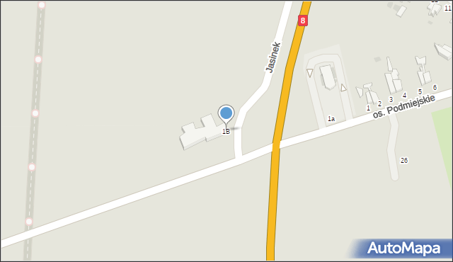 Niemcza, Osiedle Podmiejskie, 1B, mapa Niemcza