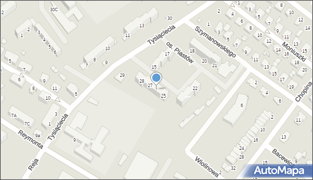 Niemodlin, Osiedle Piastów, 26, mapa Niemodlin