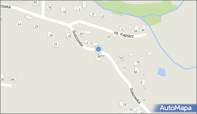 Niepołomice, Osiedle Kaptarz, 15, mapa Niepołomice