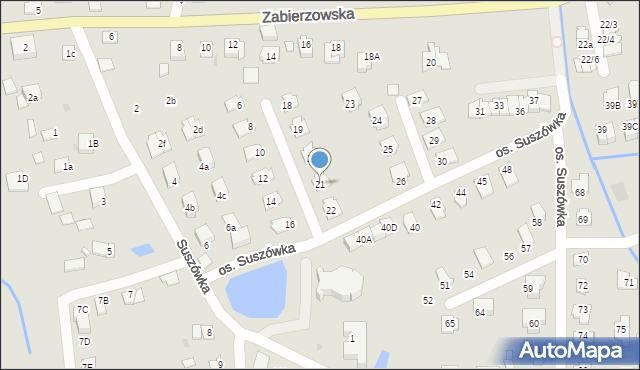 Niepołomice, Osiedle Suszówka, 21, mapa Niepołomice