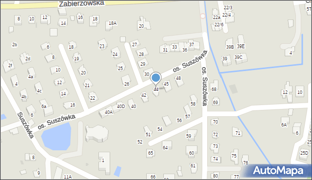 Niepołomice, Osiedle Suszówka, 44, mapa Niepołomice