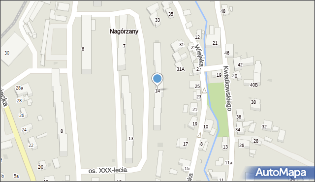 Nowa Ruda, Osiedle XXX-lecia, 14, mapa Nowa Ruda
