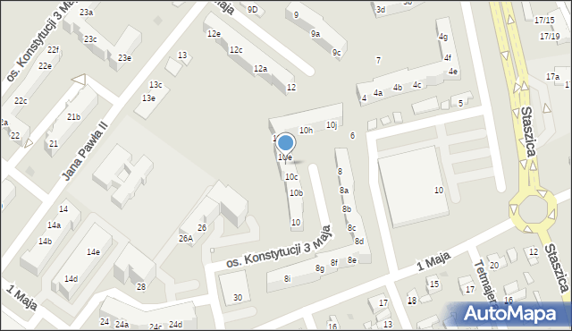 Nowa Sól, Osiedle Konstytucji 3 Maja, 10d, mapa Nowa Sól