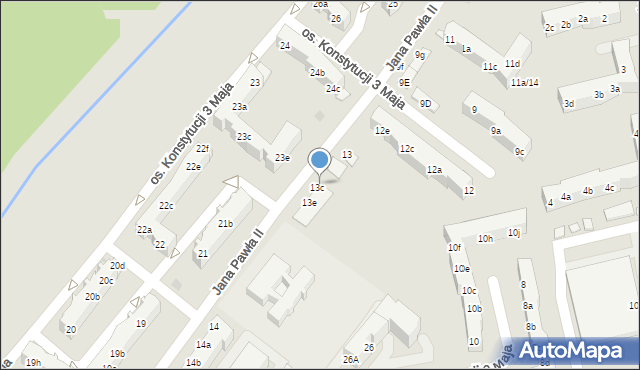 Nowa Sól, Osiedle Konstytucji 3 Maja, 13d, mapa Nowa Sól