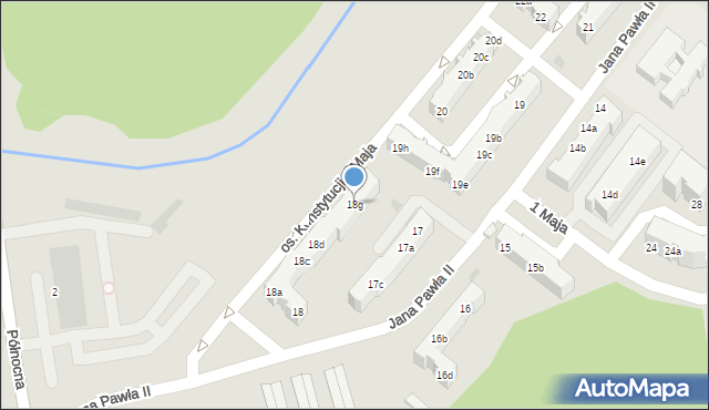 Nowa Sól, Osiedle Konstytucji 3 Maja, 18g, mapa Nowa Sól