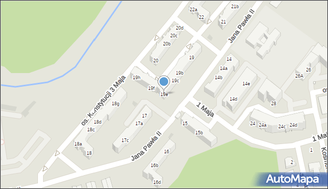 Nowa Sól, Osiedle Konstytucji 3 Maja, 19e, mapa Nowa Sól