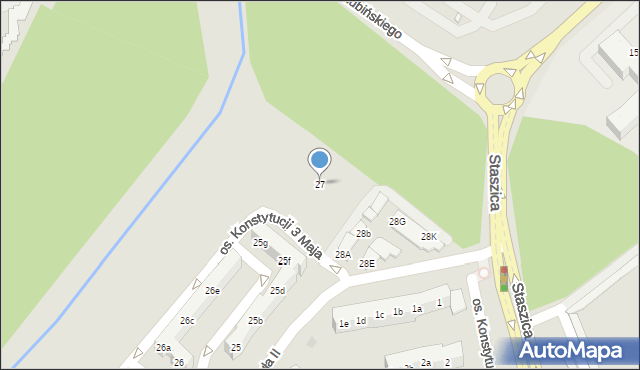 Nowa Sól, Osiedle Konstytucji 3 Maja, 27, mapa Nowa Sól