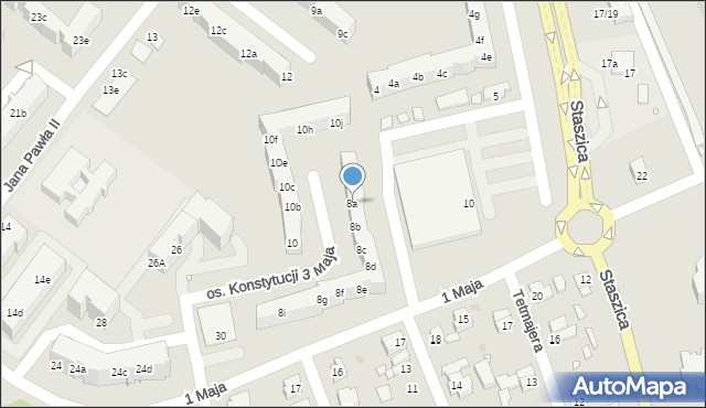 Nowa Sól, Osiedle Konstytucji 3 Maja, 8a, mapa Nowa Sól