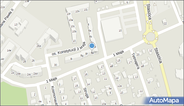 Nowa Sól, Osiedle Konstytucji 3 Maja, 8e, mapa Nowa Sól