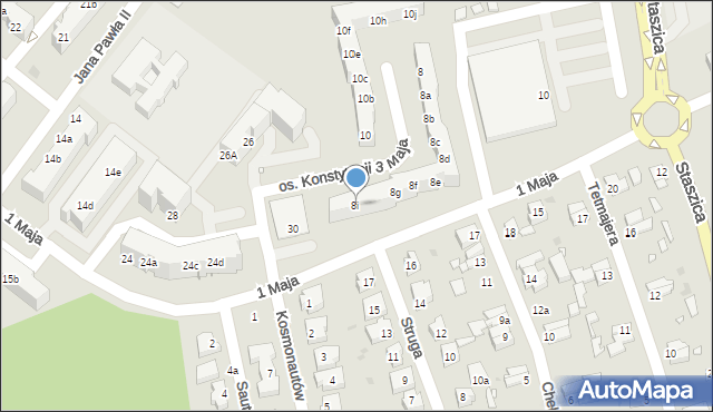 Nowa Sól, Osiedle Konstytucji 3 Maja, 8i, mapa Nowa Sól