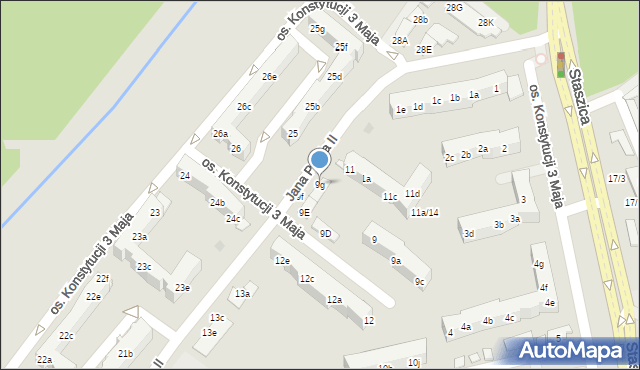 Nowa Sól, Osiedle Konstytucji 3 Maja, 9g, mapa Nowa Sól