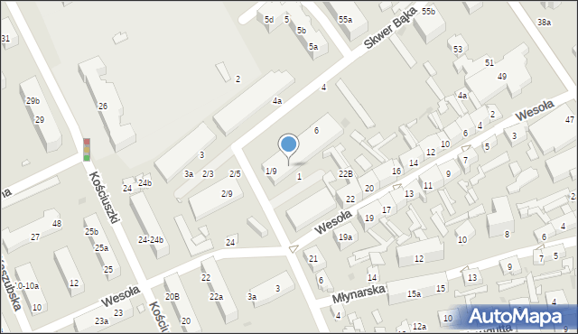 Nowa Sól, Osiedle Paderewskiego Ignacego Jana, 1/6, mapa Nowa Sól