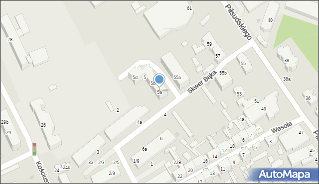 Nowa Sól, Osiedle Paderewskiego Ignacego Jana, 5a, mapa Nowa Sól