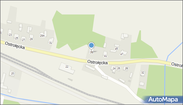 Nowa Wieś, Ostrołęcka, 39, mapa Nowa Wieś