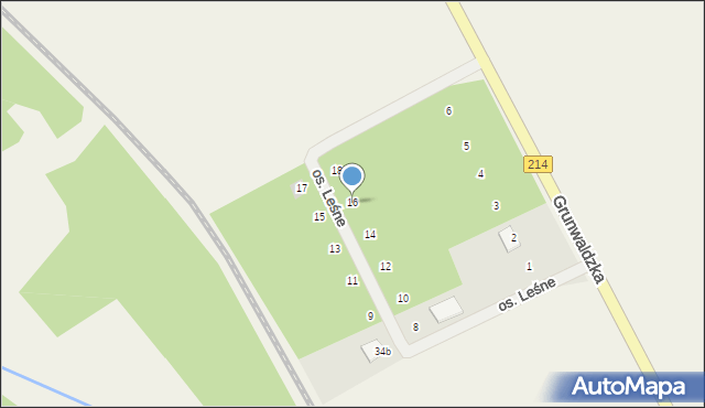 Nowa Wieś Lęborska, Osiedle Leśne, 16, mapa Nowa Wieś Lęborska