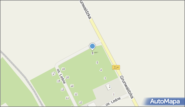 Nowa Wieś Lęborska, Osiedle Leśne, 6, mapa Nowa Wieś Lęborska
