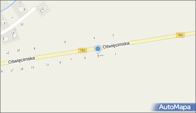 Nowa Wieś Szlachecka, Oświęcimska, 3, mapa Nowa Wieś Szlachecka