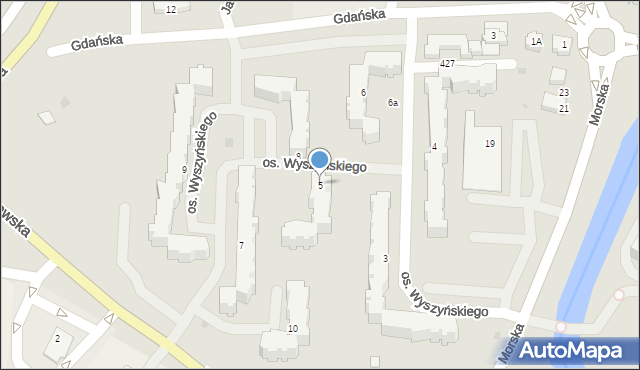 Nowy Dwór Gdański, Osiedle Wyszyńskiego Stefana, ks. kard., 5, mapa Nowy Dwór Gdański