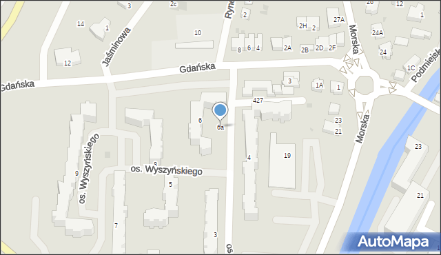 Nowy Dwór Gdański, Osiedle Wyszyńskiego Stefana, ks. kard., 6a, mapa Nowy Dwór Gdański