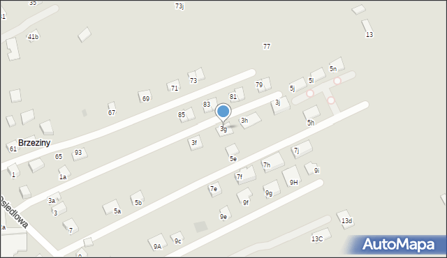 Nowy Sącz, Osiedlowa, 3g, mapa Nowego Sącza