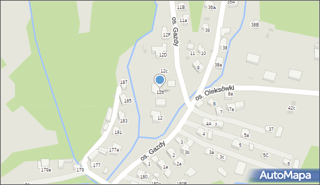 Nowy Targ, Osiedle Gazdy, 12b, mapa Nowego Targu