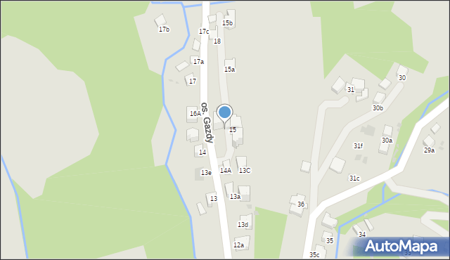 Nowy Targ, Osiedle Gazdy, 18a, mapa Nowego Targu