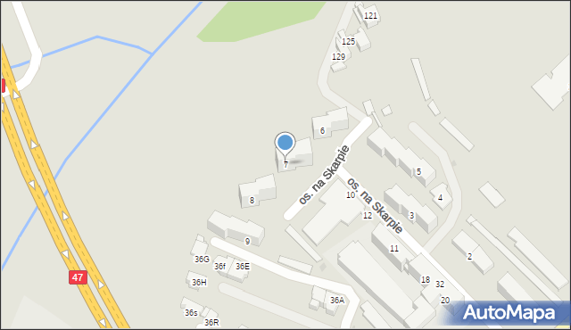 Nowy Targ, Osiedle na Skarpie, 7, mapa Nowego Targu