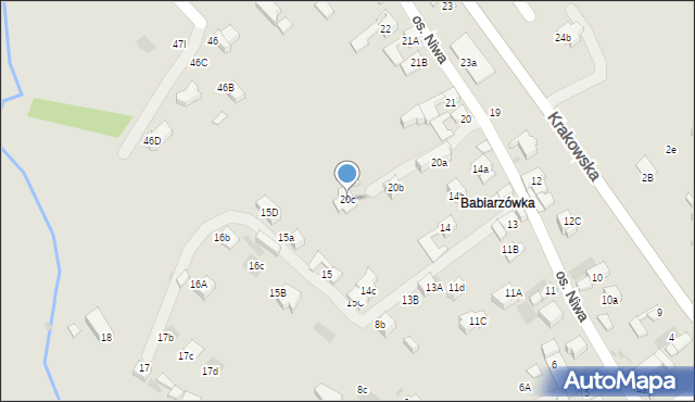 Nowy Targ, Osiedle Niwa, 20c, mapa Nowego Targu