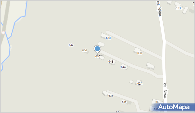 Nowy Targ, Osiedle Niwa, 64C, mapa Nowego Targu