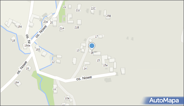 Nowy Targ, Osiedle Nowe, 16, mapa Nowego Targu