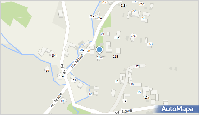 Nowy Targ, Osiedle Nowe, 21A, mapa Nowego Targu