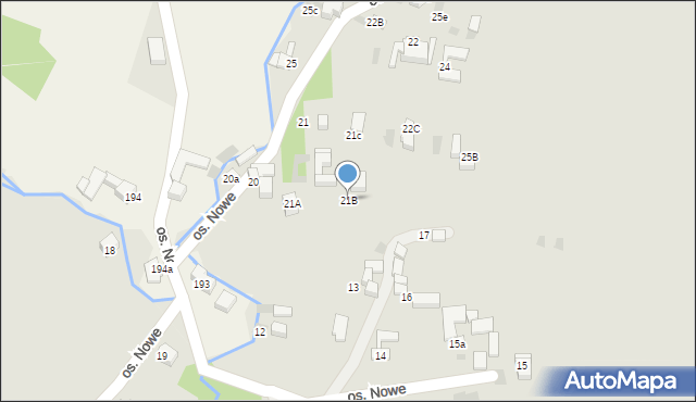 Nowy Targ, Osiedle Nowe, 21B, mapa Nowego Targu